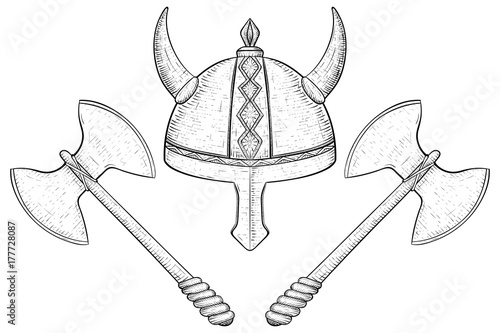 Featured image of post Viking Helmet Viking Axe Drawing All of our viking axes are forged by hand using traditional viking methods