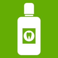 Wall Mural - Bottle of mouthwash icon green