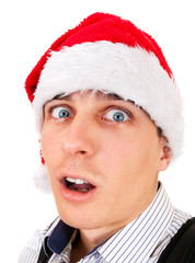 Sticker - Young Man in Santa Hat