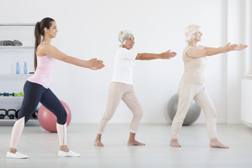 Canvas Print - Women with personal trainer