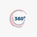 Fototapeta  - 360 Degrees Angle Icon