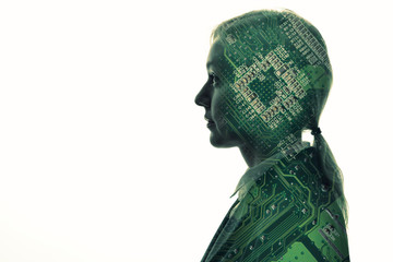 Aufkleber - AI(Artificial Intelligence) concept.
