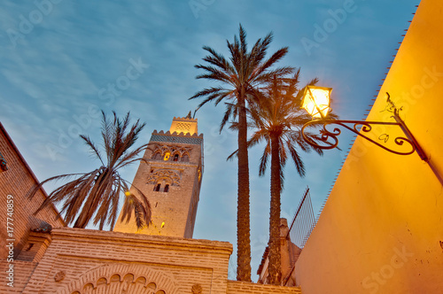 Fotografia, Obraz Koutoubia Mosque at Marrakech, Morocco