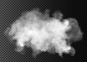 fog or smoke isolated transparent special effect. white vector cloudiness, mist or smog background.