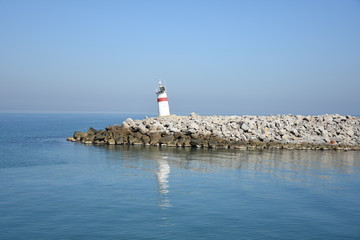 Wall Mural - Lighthouse with Blue Sky