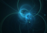 Fototapeta Przestrzenne - Blue radial rays abstract background