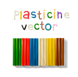 Fototapeta Młodzieżowe - Color plasticine set isolated on a white background. 3d Vector illustration.