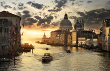 Beautiful Calm Sunset In Venice
