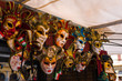 Masks on a market stall in Florence, Italy.