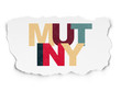 © Maksim Kabakou - Politics concept: Mutiny on Torn Paper background
