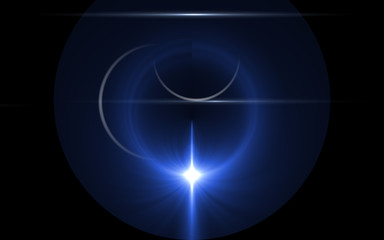 Wall Mural - lunar eclipse moon light flare in space background.abstract digital lens flare in black background.s