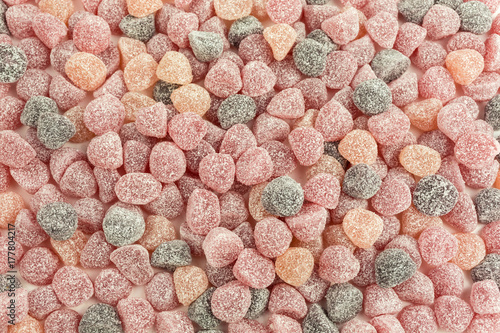 Zdjęcie XXL tło z owocowych gumowatych cukierków