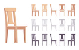 Fototapeta  - Wooden chair furniture set