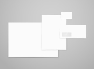 Poster - Different paper formats for branding. Vector mockup for design presentation
