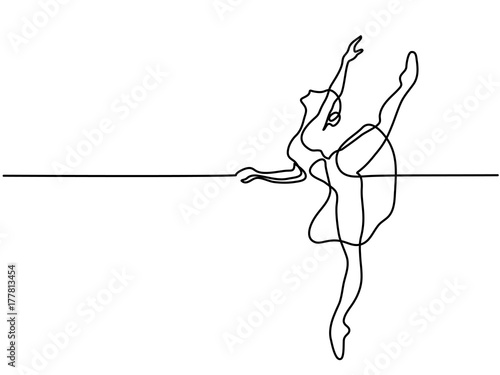 Continuous Line Art Drawing Slika na platnu