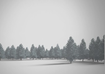 Sticker - Grey background with trees