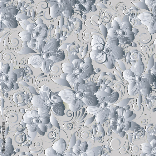 lekka-elegancja-kwiatowy-wzor-tlo-wektor-rozkwitac-3d-tapeta-recznie-rysowane-kwiaty-linii-maswerk-3d-kwiaty-wirowac-liscie-kropki