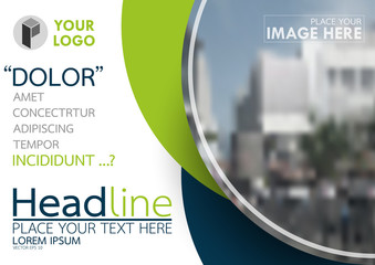 Wall Mural - blue and green flyer cover business brochure vector design, leaflet advertising abstract background,
