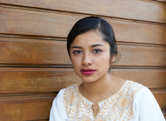 Mexican latin woman with ethnic dress