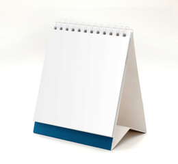 Blank paper desk spiral calendar.