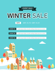 Wall Mural - Winter sale event design