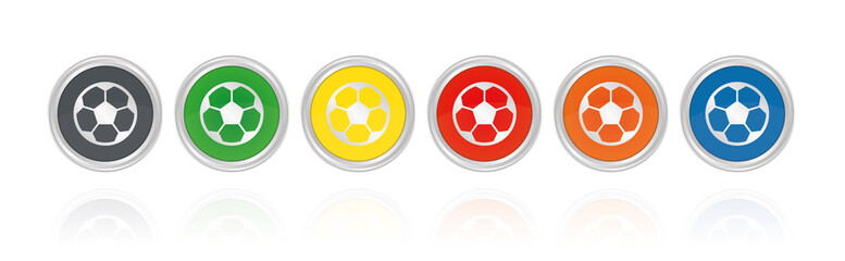 Sticker - Fußball - Silberne Buttons