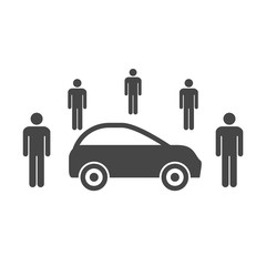 Car Sharing icon, Car sharing Symbol