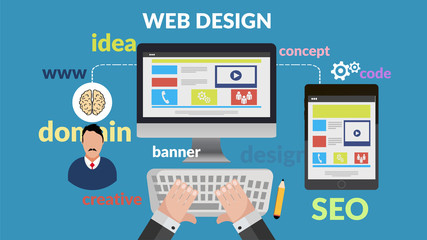 web design concept for your banner eps 10 vector