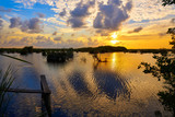 Fototapeta Tęcza - Mangroove sunset in Riviera Maya