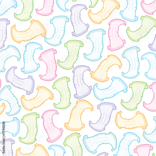 background pattern with baby diaper (absorbent) Stock Vector | Adobe Stock