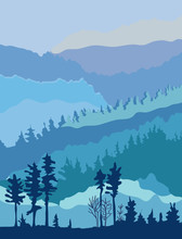 Mountains Landscape For The Card Or Banner