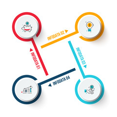 Vector circle element for infographic.