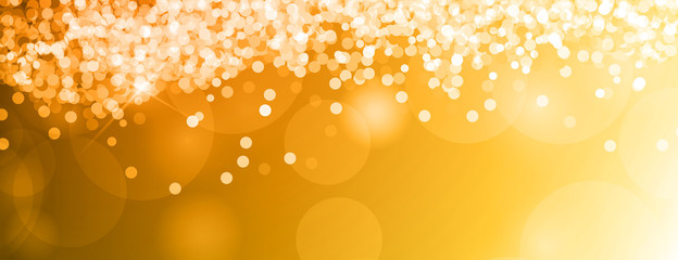Wall Mural - banner with confetti and bokeh effect