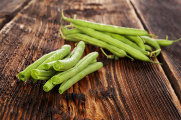 Canvas Print - Raw fresh green beans