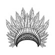 Indian feathers headdress warbonnet