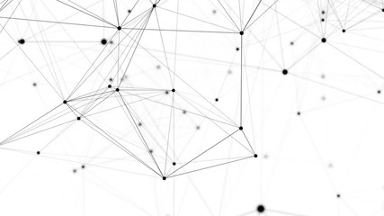 Poster - Abstract network animation on white background. Seamless loop