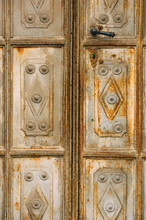 Big, Old, Rusty, Metal Door Background