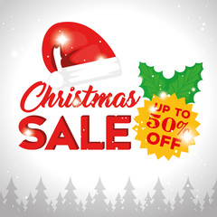 Canvas Print - christmas sale banner background