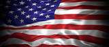 Fototapeta  - National flag of the United States of America 3D panoramic illustration