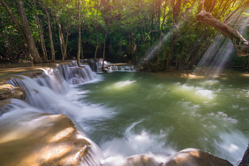  Amazing beautiful waterfalls in tropical forest at Huay Mae Khamin Waterfall Level 2
