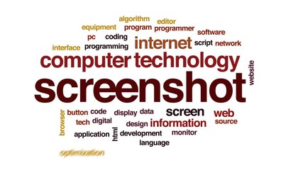 Wall Mural - screenshot animated word cloud, text design animation.