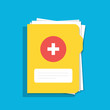 © shendart - Icon of the medical folder for documents. For web, mobile and computer applications. Flat illustration isolated on color background.