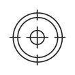 Aim, target, focus, goal linear icon