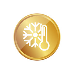 Sticker - Gold Münze - Thermometer