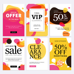 Wall Mural - Black Friday sale banners. Set of social media web banners for shopping, sale, product promotion. Vector illustrations for website and mobile website banners, email and newsletter designs, ads.