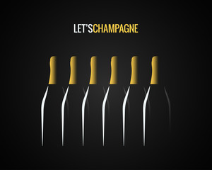 Wall Mural - champagne bottle concept design background