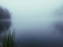 Foggy Lake In The Early Morning
