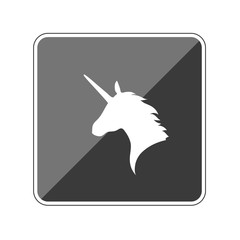 Sticker - Einhorn Kopf - Fabelwesen - Reflektierender App Button