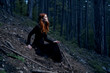 © SHOTPRIME STUDIO - young woman in the woods alone, twilight