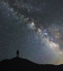 Wall Mural - Man and the milky way